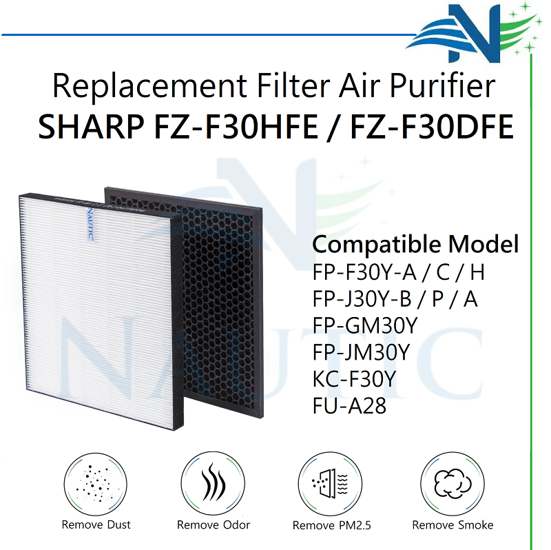HEPA Filter Sharp FZ-F30HFE Air Purifier FP-F30Y FP-J30Y FP-GM30Y FP-JM30Y KC-F30Y FU A28 Y28