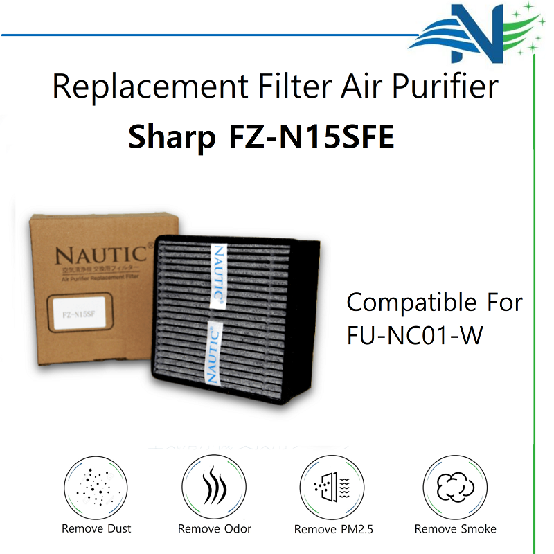 NAUTIC Filter Air Purifier Sharp FU-NC01-W FZ-N15SFE Dust & Deodorizing