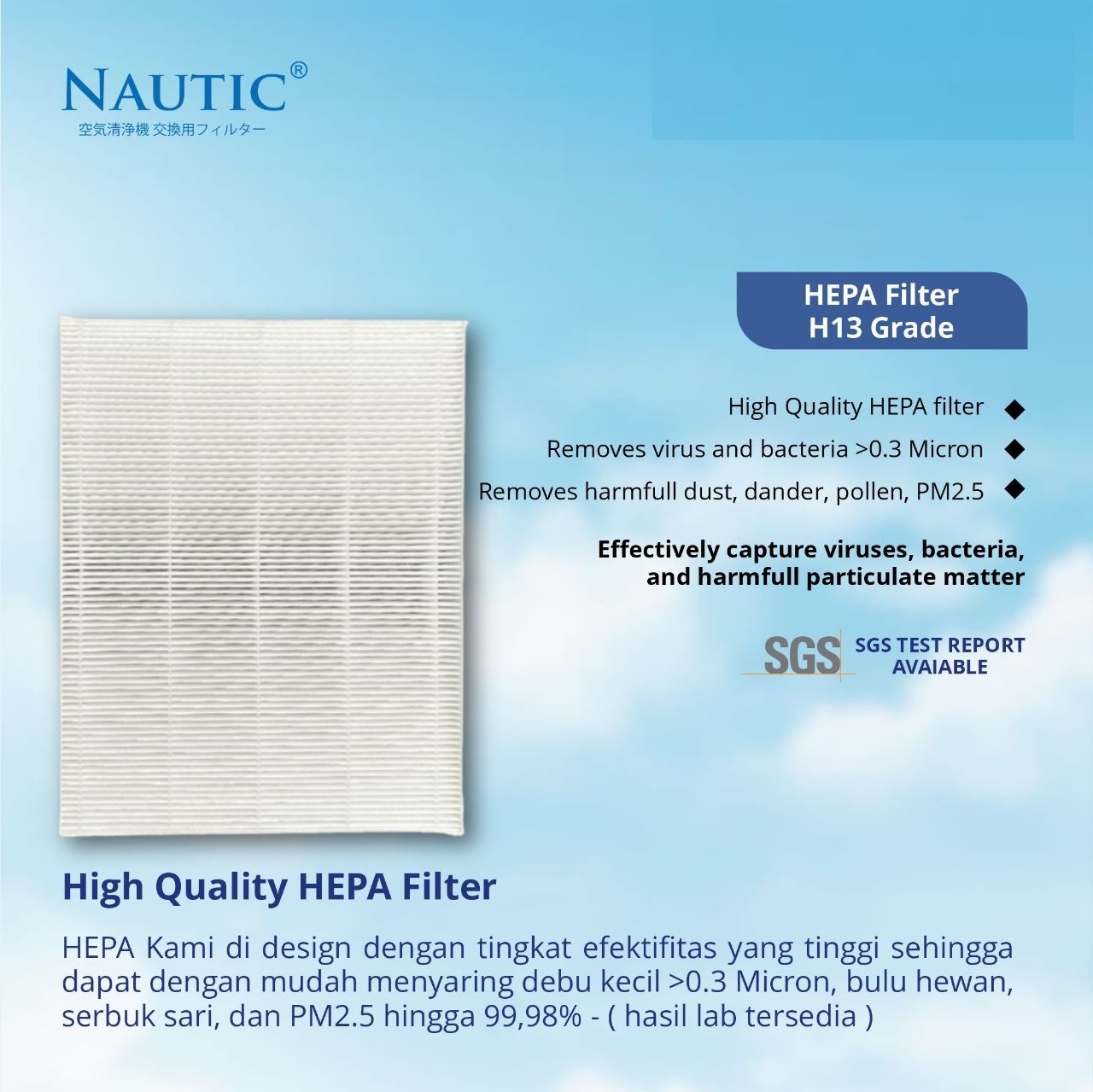 NAUTIC Hepa Filter DAIKIN MC30 BAFP001AE / Dust Collection Filter MC30VVM-H MC30UVM6 thumb 3
