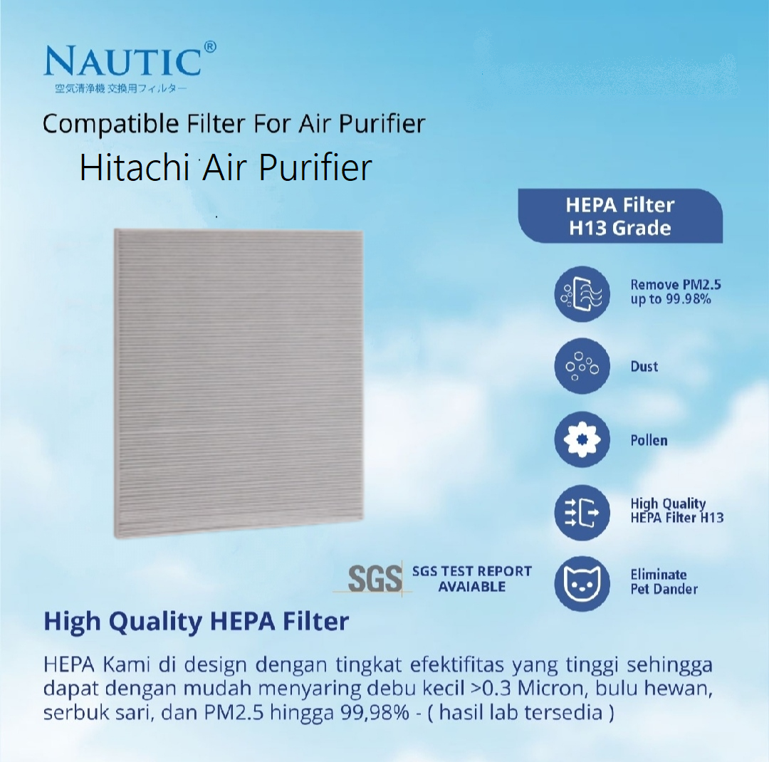 NAUTIC HEPA Filter Hitachi Air Purifier EP-A3000 EP-A5000 EP-P50J EP-PZ30J EP-NZ50J Replacement EP-DX40E-902 EPF-CX40F thumb 2